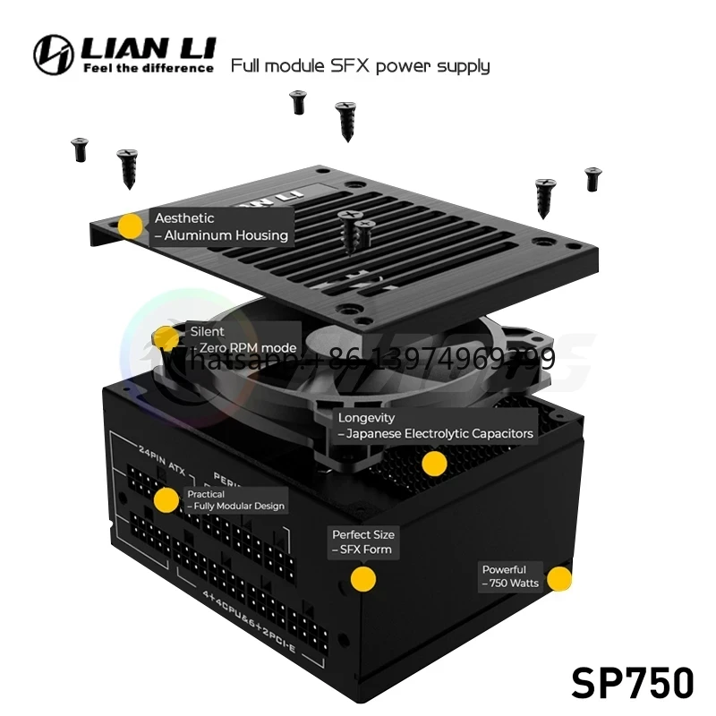 750W Sfx Fully Modular Power Supply - LIAN LI PSU 750w SFX voeding