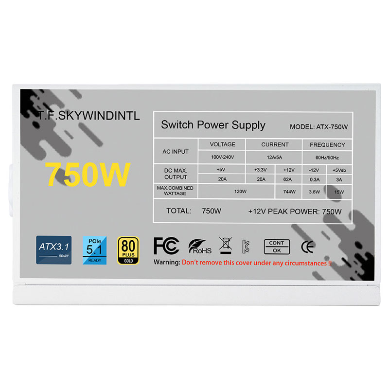 Wit 750 w 850 w 1000 W 1200 W  - 1000W White Modular Power Supply recensie en prijs