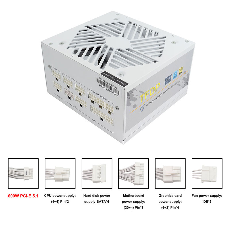 Wit 750 w 850 w 1000 W 1200 W  - 1000W White Modular Power Supply recensie en prijs