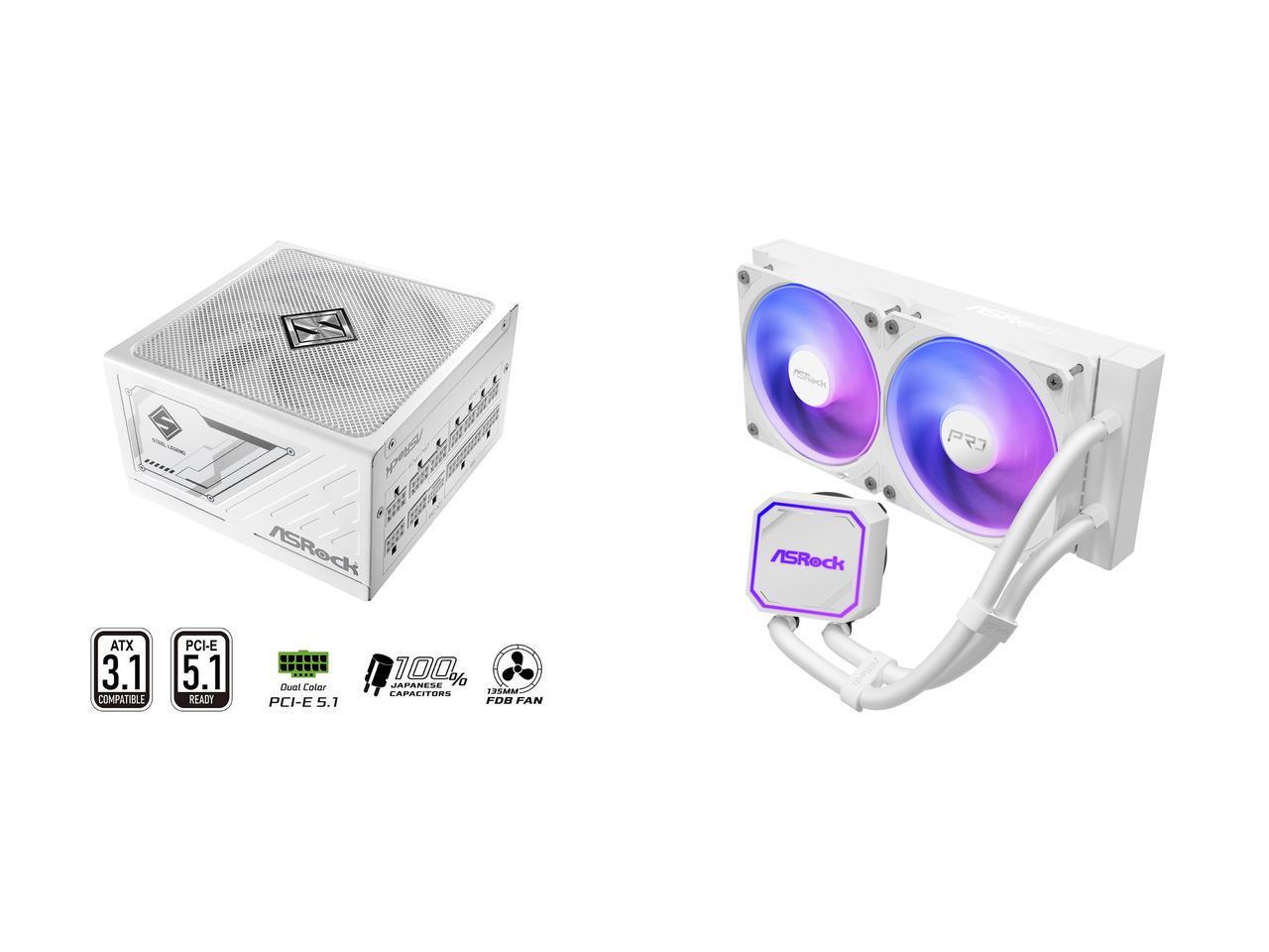 ASRock SL-1000GW Gold 1000W Vo - 1000W White Modular Power Supply recensie en prijs